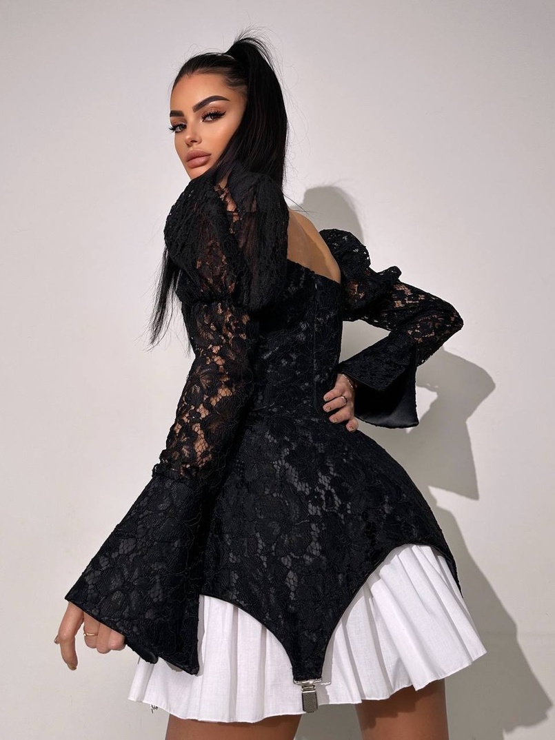 Мереживна сукня з чашечками  Мереживна сукня з чашечками  | PUSHKA SHOP