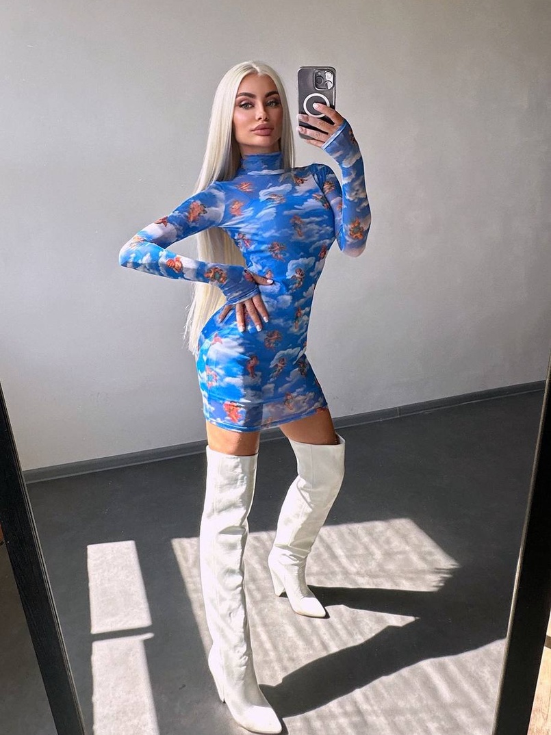 Міні сукня з принтом  | PUSHKA SHOP