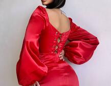 Атласний  комплект: корсет + спідниця з драпіруванням Атласний  комплект: корсет + спідниця з драпіруванням | PUSHKA SHOP