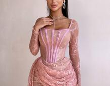 Мереживна сукня міні зі шлейфом Мереживна сукня міні зі шлейфом | PUSHKA SHOP