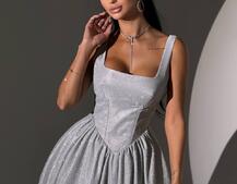 Сяюча корсетна сукня міні Сяюча корсетна сукня міні | PUSHKA SHOP