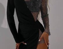 Сукня декорована сіткою із стразами міні або міді Сукня декорована сіткою із стразами міні або міді | PUSHKA SHOP