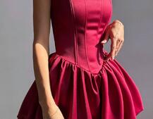 Атласна корсетна сукня міні  Атласна корсетна сукня міні  | PUSHKA SHOP