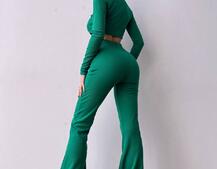 Комплект : штани кльош і топ на ґудзиках   Комплект : штани кльош і топ на ґудзиках   | PUSHKA SHOP