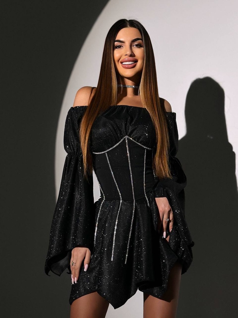 Сяючий комплект: сукня + корсет   | PUSHKA SHOP