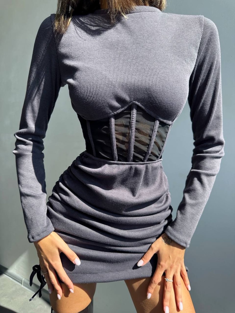 Сукня-міні  з елементами корсету  Довжину спідниці можна регулювати  Сукня-міні  з елементами корсету  Довжину спідниці можна регулювати  | PUSHKA SHOP