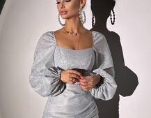 Сяючий комплект: корсет + спідниця міні з драпіруванням Сяючий комплект: корсет + спідниця міні з драпіруванням | PUSHKA SHOP