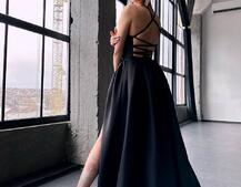 Сукня максі  зі шнурівкою на спинці Сукня максі  зі шнурівкою на спинці | PUSHKA SHOP