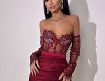 Мереживний комплект: корсет + спідниця   | PUSHKA SHOP