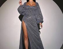 Сяючий комплект: корсет  + спідниця  максі з драпіруванням | PUSHKA SHOP