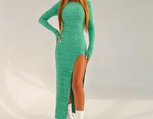 Трикотажна сукня міді зі шнурівкою на спинці Трикотажна сукня міді зі шнурівкою на спинці | PUSHKA SHOP