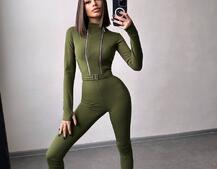 Облягаючий комбінезон з двома змійками та застібкою на талії Облягаючий комбінезон з двома змійками та застібкою на талії | PUSHKA SHOP