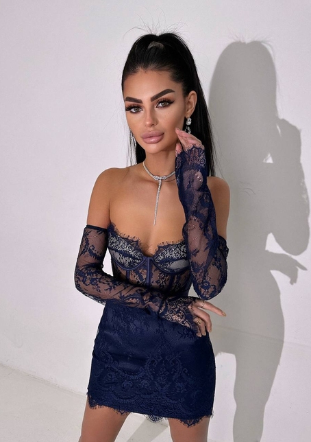 Мереживний комплект: корсет + спідниця   | PUSHKA SHOP