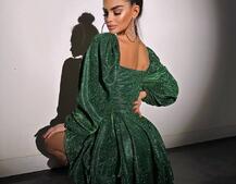 Сяюча корсетна сукня бюстьє з подвійною спідницею Сяюча корсетна сукня бюстьє з подвійною спідницею | PUSHKA SHOP