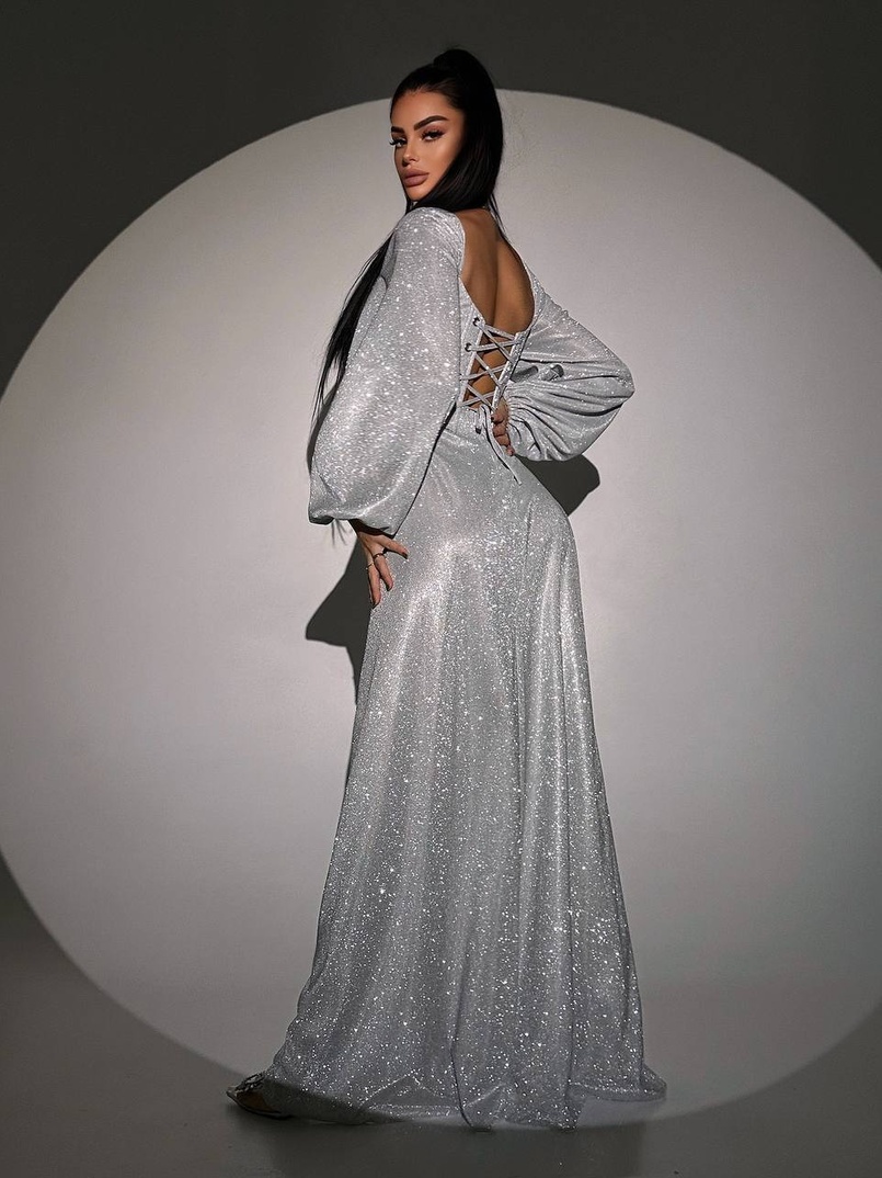 Сяючий комплект: корсет + спідниця  максі з драпіруванням Сяючий комплект: корсет + спідниця  максі з драпіруванням | PUSHKA SHOP