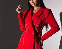 Сукня-піджак, декорована стразами Ручна робота Сукня-піджак, декорована стразами Ручна робота | PUSHKA SHOP