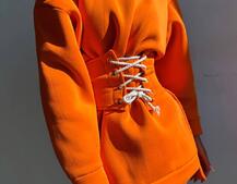 Тепле затишне худі over-size на флісі + корсет на шнурівці Можна носити з корсетом та без | PUSHKA SHOP