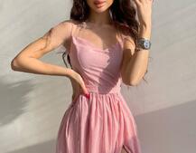 Платье-макси из сетки   с блестками  Платье-макси из сетки   с блестками  | PUSHKA SHOP