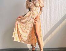 Сукня- міді  з квітковим принтом Сукня- міді  з квітковим принтом | PUSHKA SHOP