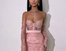 Мереживний комплект: корсет + спідниця   | PUSHKA SHOP