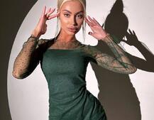 Сукня міні з сяючими стразами Сукня міні з сяючими стразами | PUSHKA SHOP