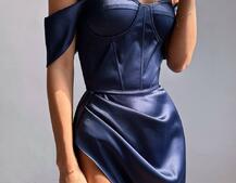 Атласний комплект: корсет бюстʼє + спідниця максі  | PUSHKA SHOP