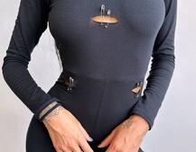 Трикотажний комбінезон з розрізами  Трикотажний комбінезон з розрізами  | PUSHKA SHOP