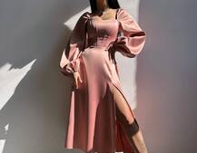 Елегантна сукня міді з корсетним верхом | PUSHKA SHOP