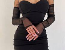 Сукня із зав'язкою на шию та чашечками з ефектом push up Сукня із зав'язкою на шию та чашечками з ефектом push up | PUSHKA SHOP