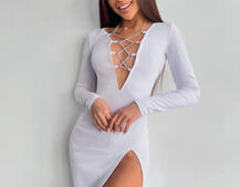 Сукня міді зі шнурівкою  Сукня міді зі шнурівкою  | PUSHKA SHOP