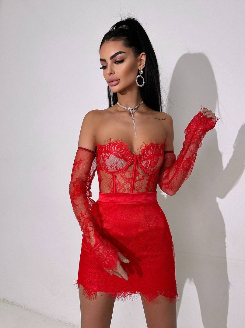 Мереживний комплект: корсет + спідниця   Мереживний комплект: корсет + спідниця   | PUSHKA SHOP