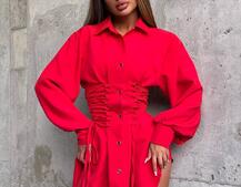 Сукня-сорочка зі шнурівкою Сукня-сорочка зі шнурівкою | PUSHKA SHOP