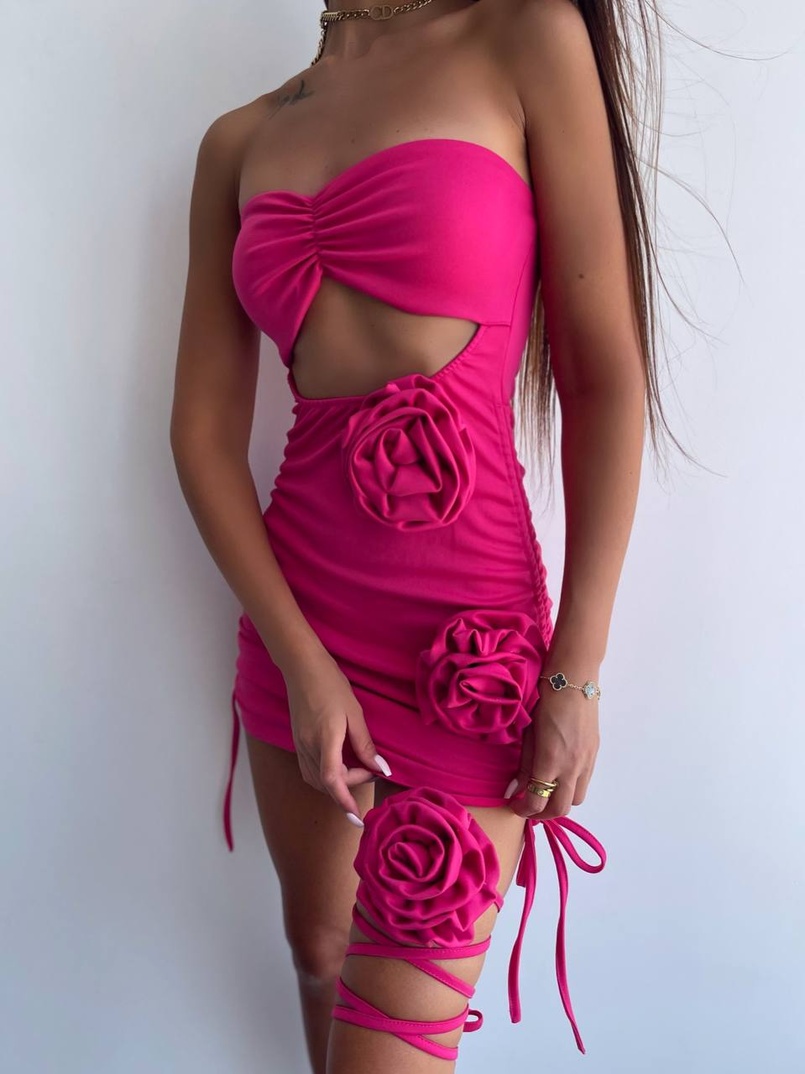 Сукня міні з трояндами    Ручна робота.  Сукня міні з трояндами    Ручна робота.  | PUSHKA SHOP