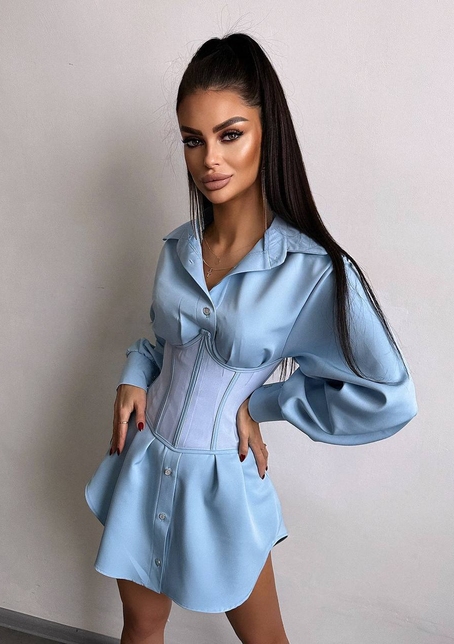 Приталена сорочка + корсет  | PUSHKA SHOP