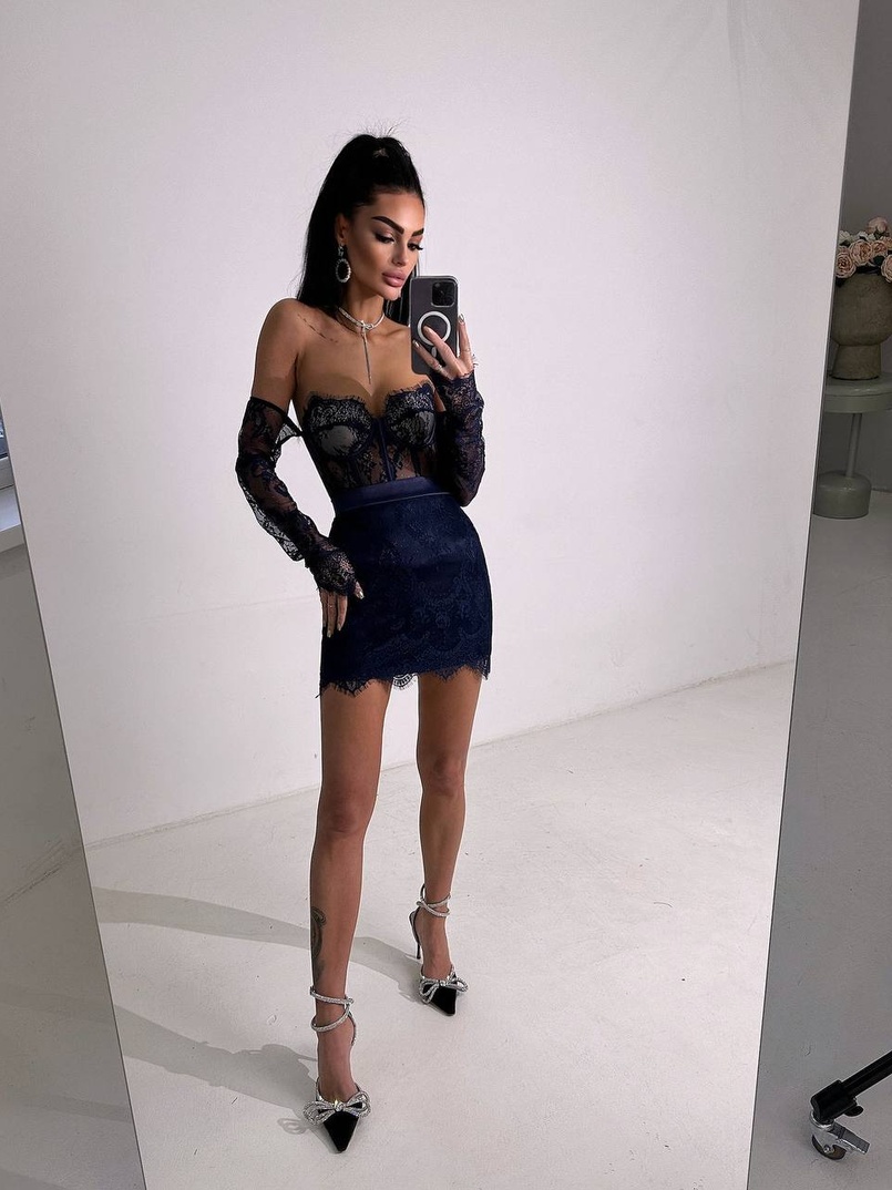 Мереживний комплект: корсет + спідниця   Мереживний комплект: корсет + спідниця   | PUSHKA SHOP