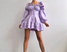 Сукня з воланами на ґудзиках  Сукня з воланами на ґудзиках  | PUSHKA SHOP