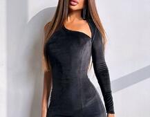 Оксамитова сукня , декорована стразами    Оксамитова сукня , декорована стразами    | PUSHKA SHOP