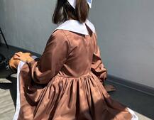 Котонова сукня з комірцем + бант  Котонова сукня з комірцем + бант  | PUSHKA SHOP