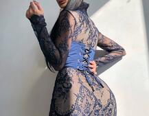 Комплект: мереживна сукня міні + корсет  Комплект: мереживна сукня міні + корсет  | PUSHKA SHOP