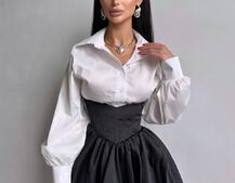 Комплект: сорочка  + корсетна спідниця Комплект: сорочка  + корсетна спідниця | PUSHKA SHOP