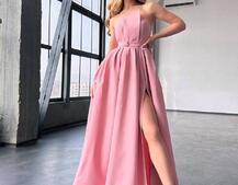 Сукня максі  з розрізом на спідниці  Сукня максі  з розрізом на спідниці  | PUSHKA SHOP