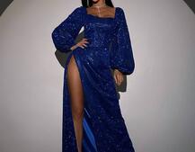 Сяючий комплект: корсет + спідниця  максі з драпіруванням Сяючий комплект: корсет + спідниця  максі з драпіруванням | PUSHKA SHOP