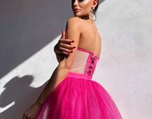 Комплект: корсет бюстьє декорований стразами + пишна спідниця максі  Ручна робота  | PUSHKA SHOP