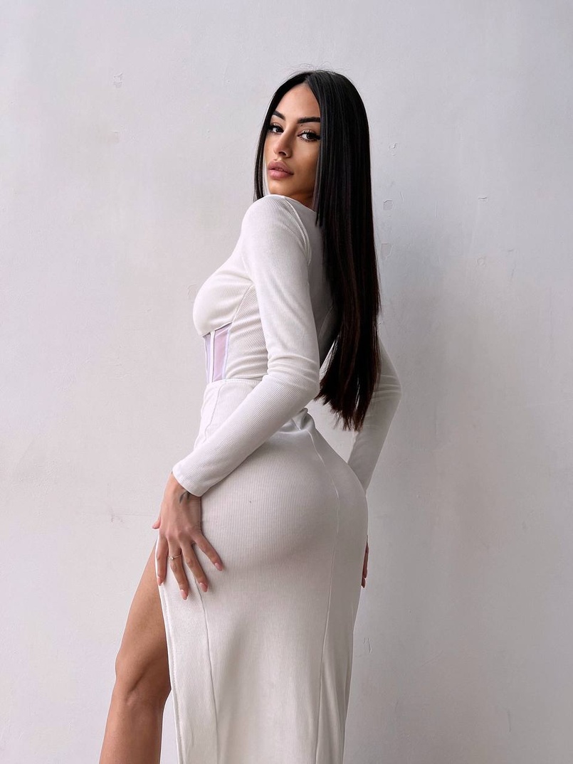 Сукня-міді  з елементами корсету   Сукня-міді  з елементами корсету   | PUSHKA SHOP