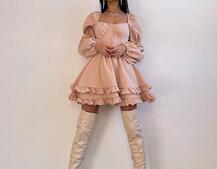 Лялькова сукня з пишною спідницею та корсетним верхом  | PUSHKA SHOP