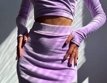 Оксамитовий комплект, декорований бахромою зі страз Оксамитовий комплект, декорований бахромою зі страз | PUSHKA SHOP