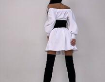 Приталена сорочка на плічках+  мереживний корсет Приталена сорочка на плічках+  мереживний корсет | PUSHKA SHOP