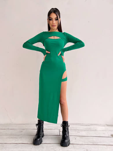 Облягаюча сукня міді цікавого крою Облягаюча сукня міді цікавого крою | PUSHKA SHOP