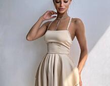 Шовкова сукня  з пишною спідницею та шнурівкою   Шовкова сукня  з пишною спідницею та шнурівкою   | PUSHKA SHOP