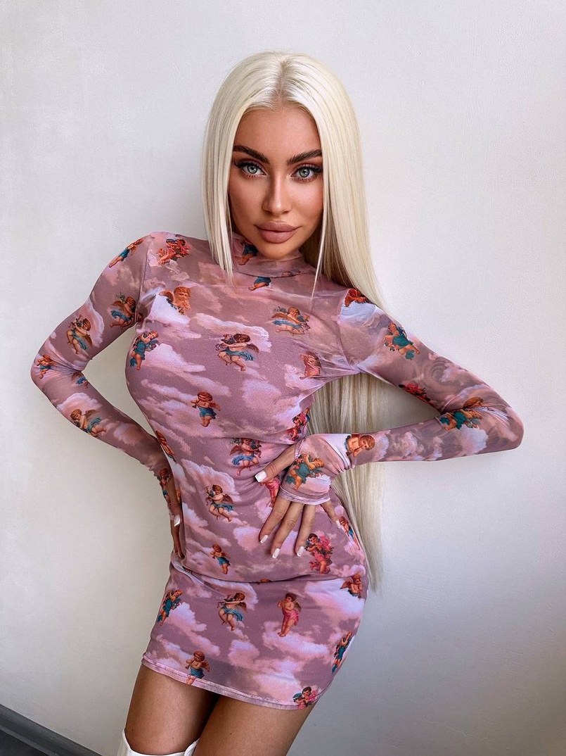 Міні сукня з принтом  Міні сукня з принтом  | PUSHKA SHOP